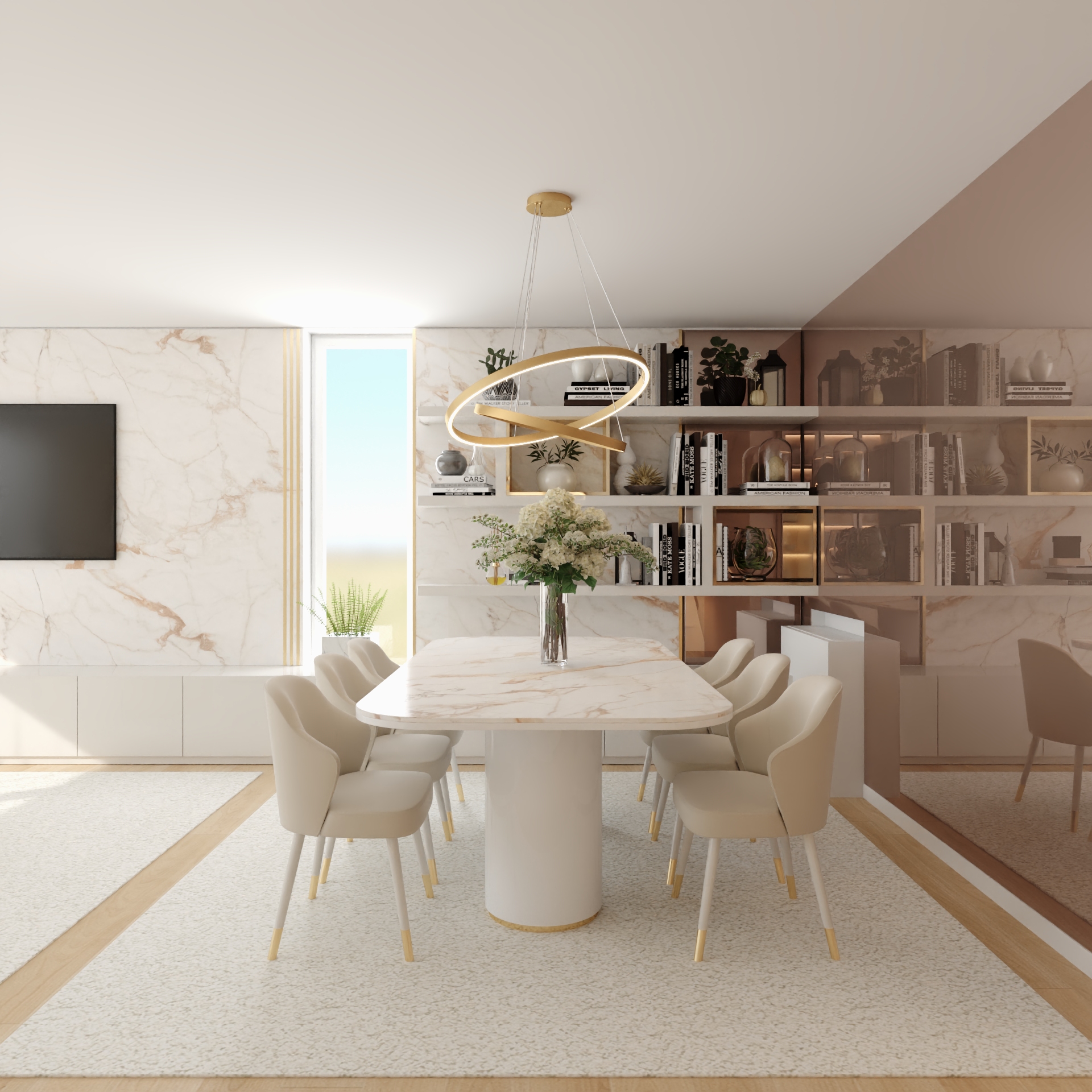 Sala de Jantar - Projeto de Decoração 3D (antes)