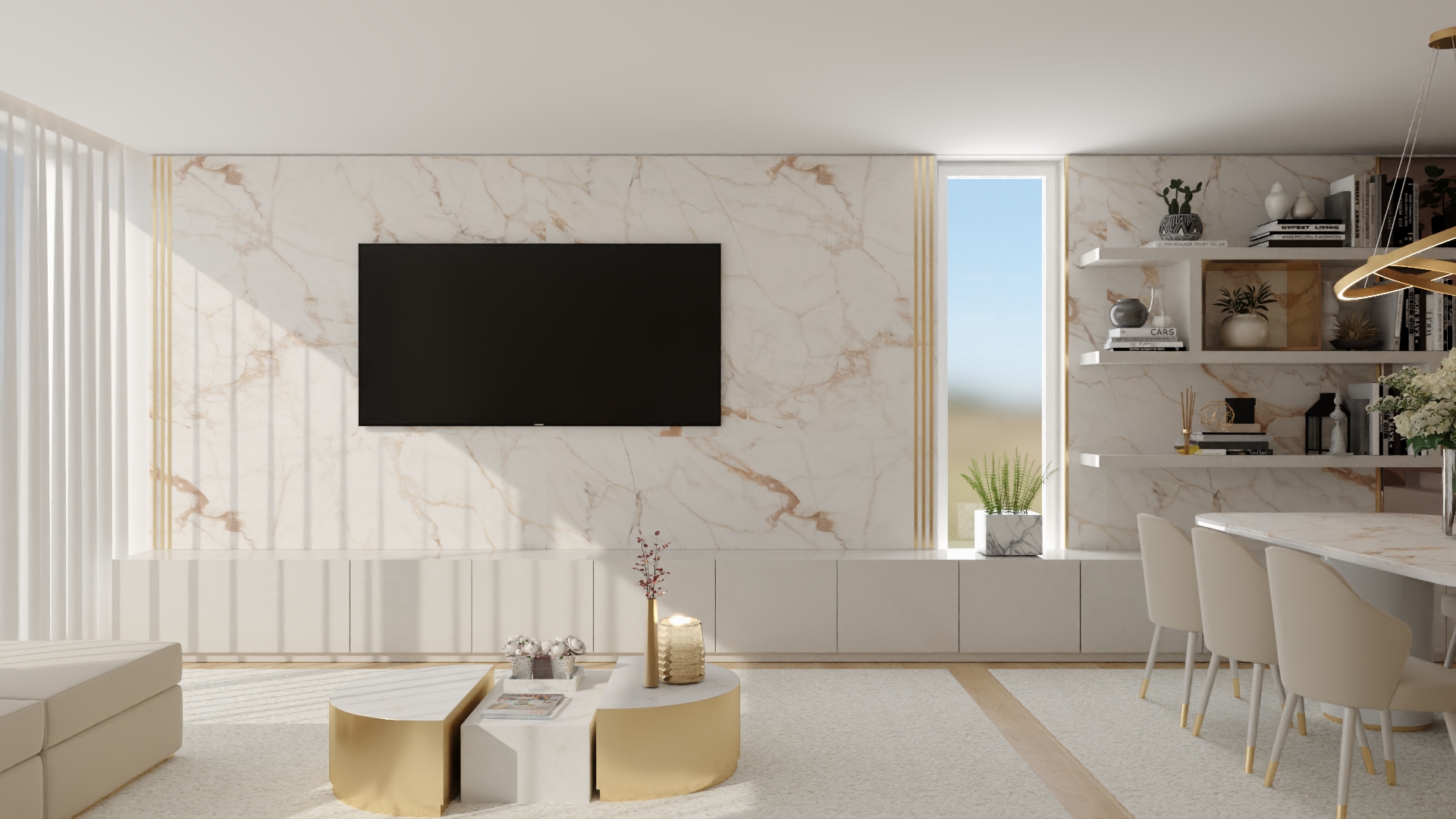 Sala de Estar - Projeto de Decoração 3D (antes)