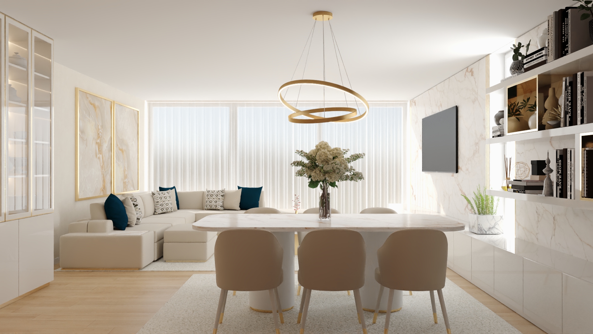 Sala de Estar - Projeto de Decoração 3D (antes)