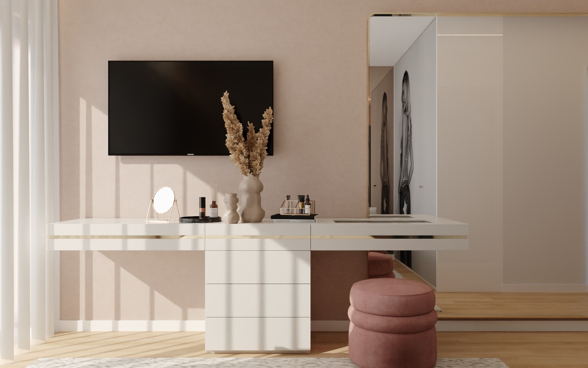 Quarto de Menina - Projeto de Decoração 3D (antes)