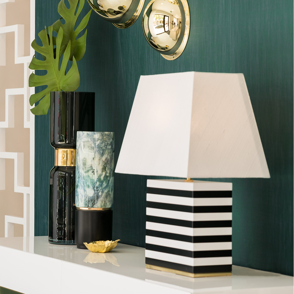 Candeeiro de mesa às riscas Emotion | Interdesign