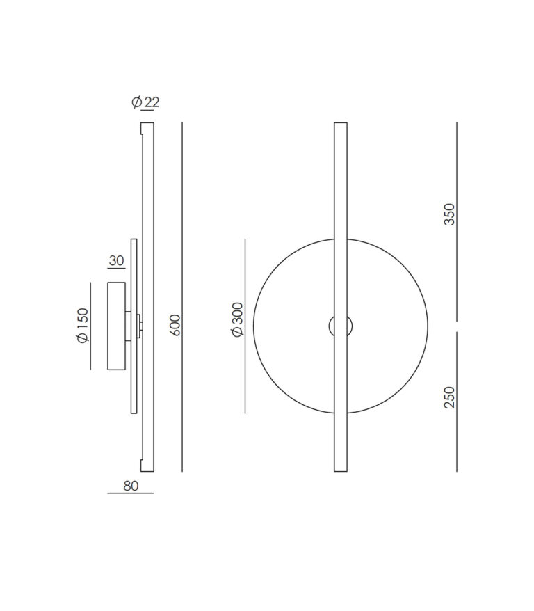 Candeeiro de parede POINT | Interdesign