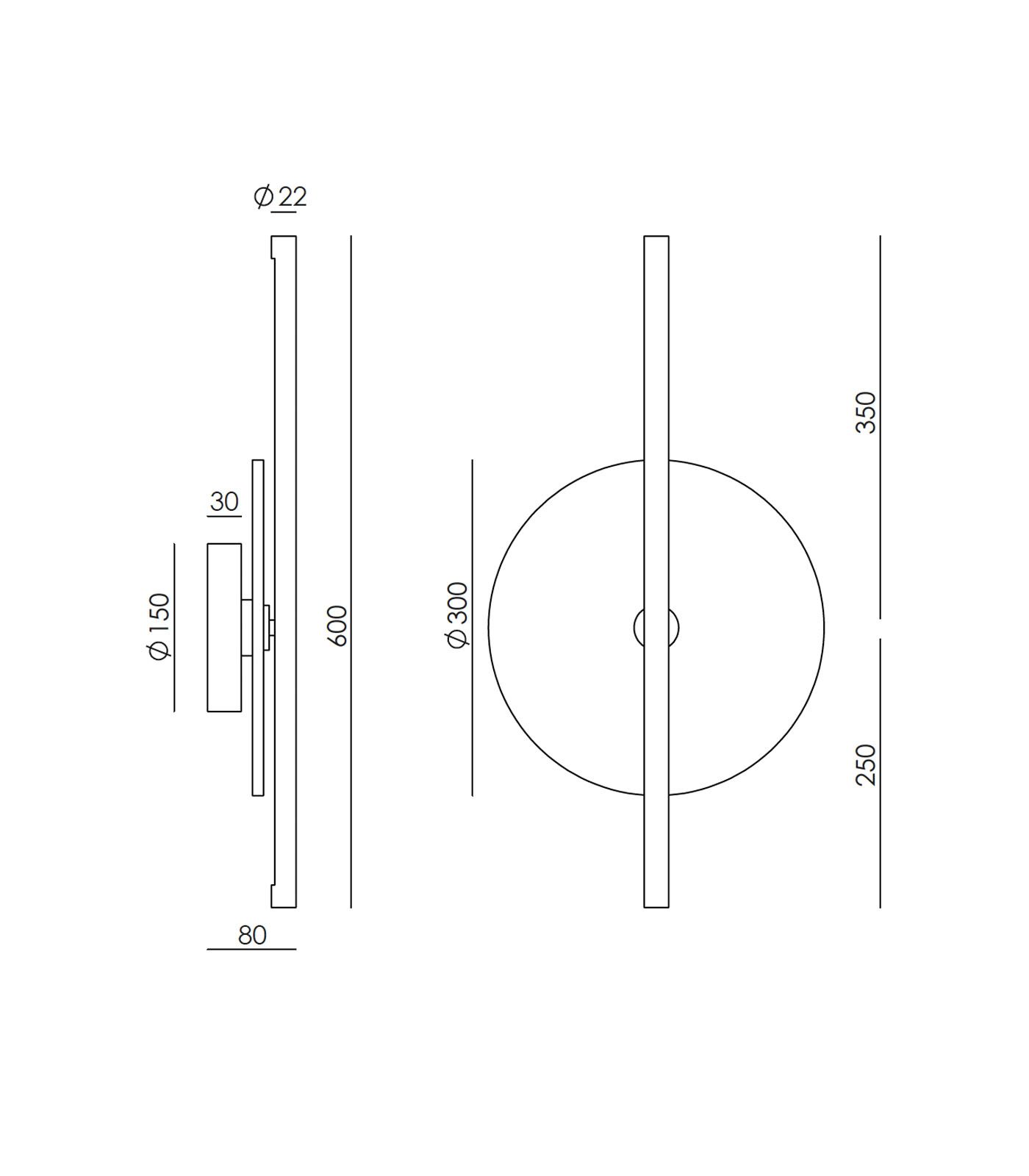 Candeeiro de parede POINT | Interdesign