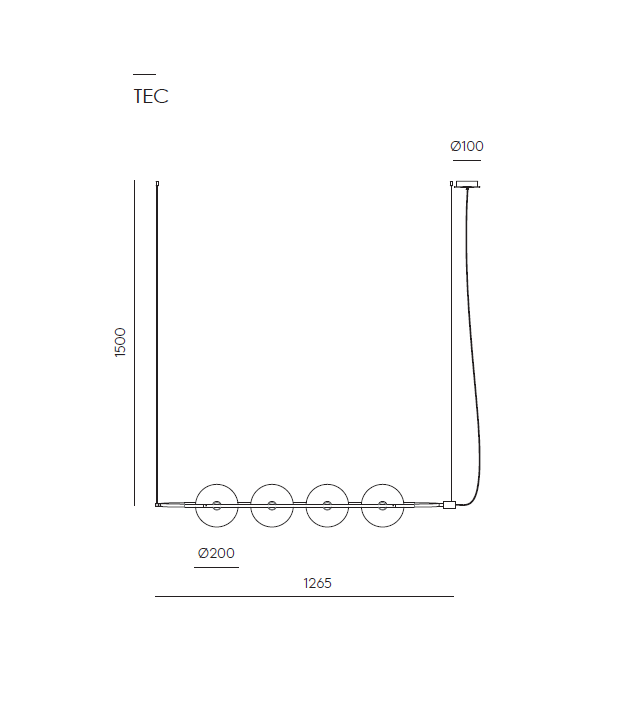 ABBACUS Candeeiro de teto horizontal | Interdesign
