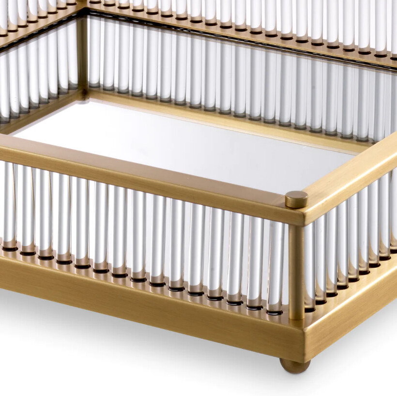 Tabuleiro Quadrangular Dourado CORA | Interdesign