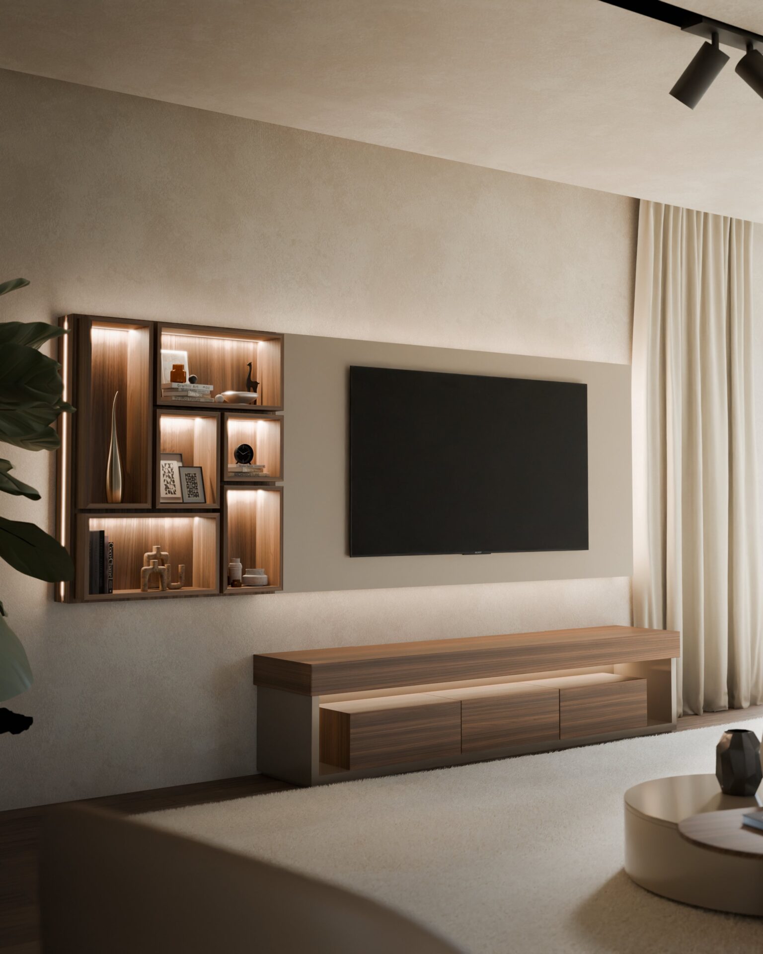 Natture TV Panel (Shelves section) | Interdesign