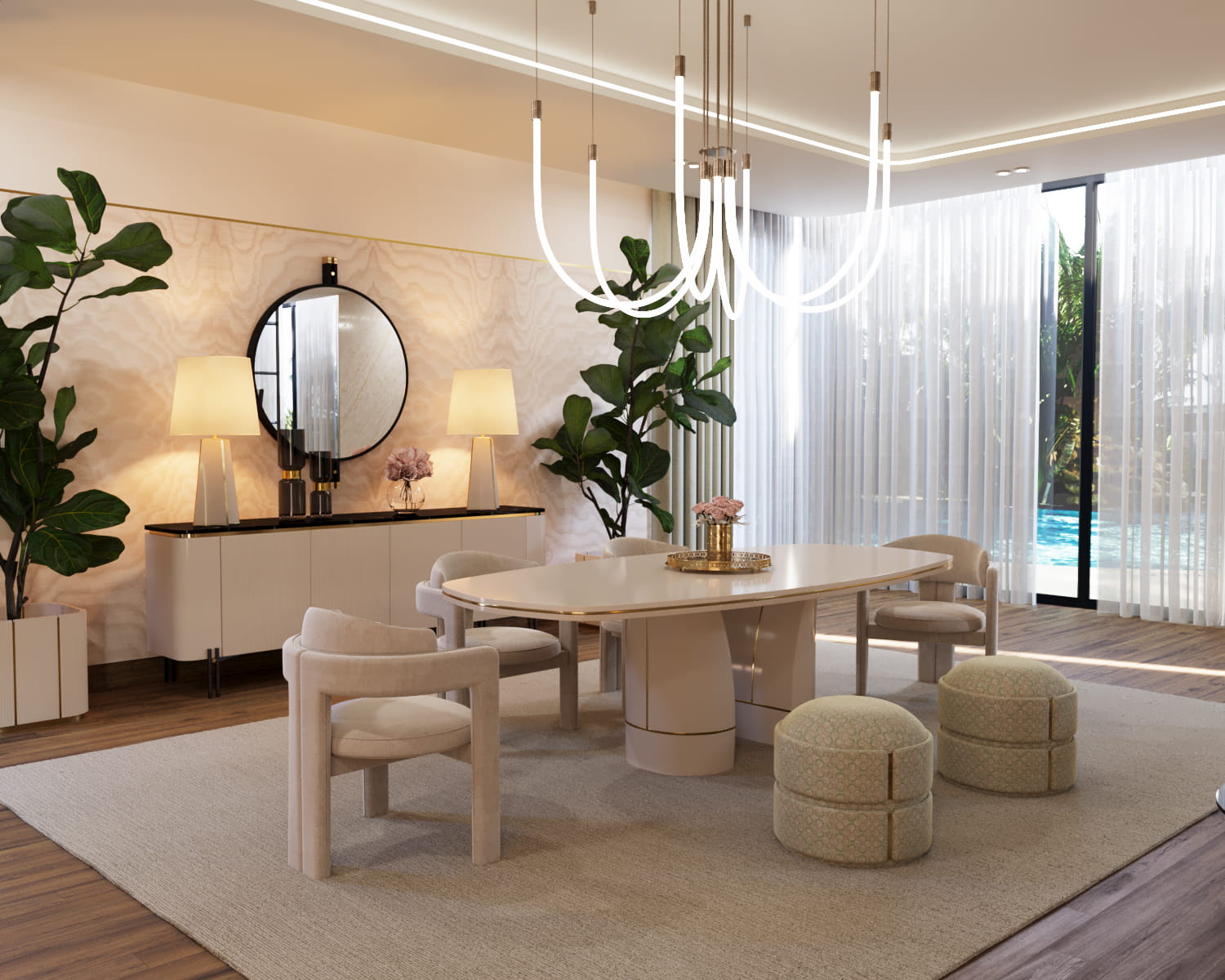 Mesa de jantar oval Tribeca | Interdesign