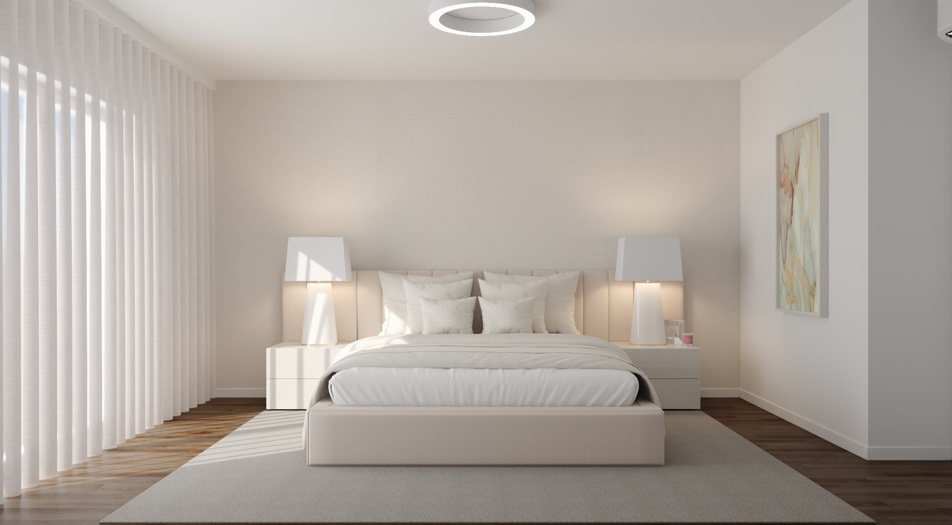 Cama White com Painéis Laterais | Interdesign